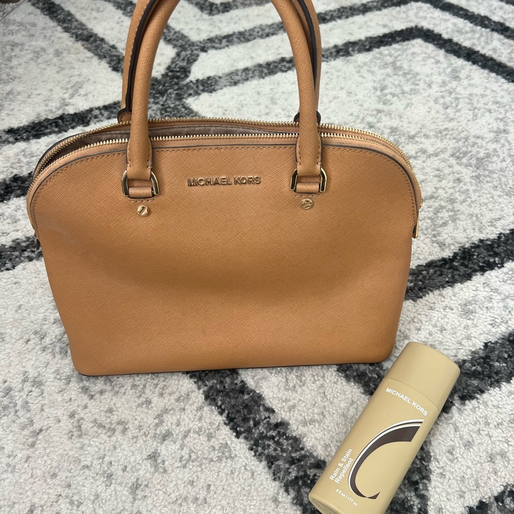Michael Kors Camel Leather Satchel